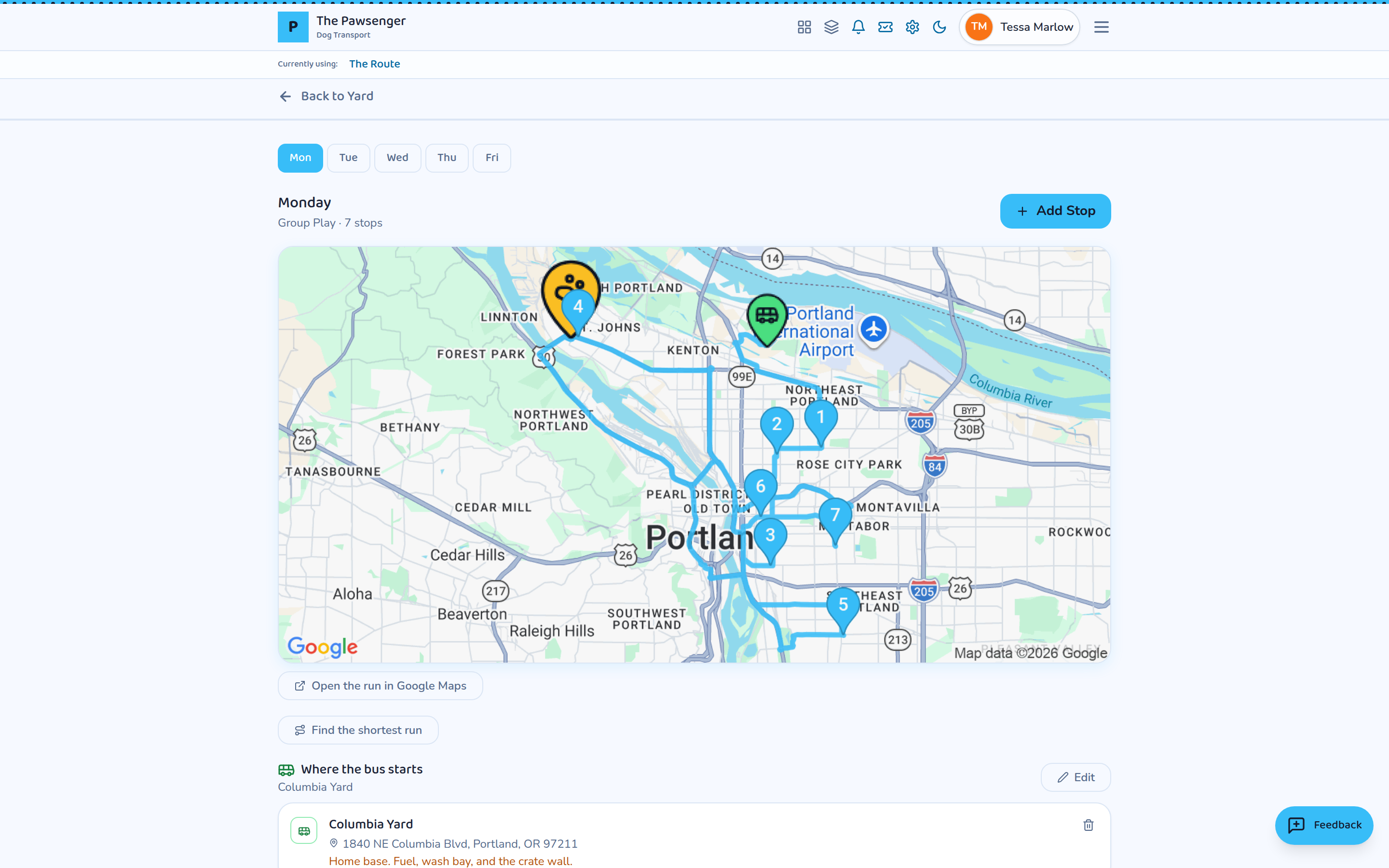 The Route, Mapped preview in The Pawsenger